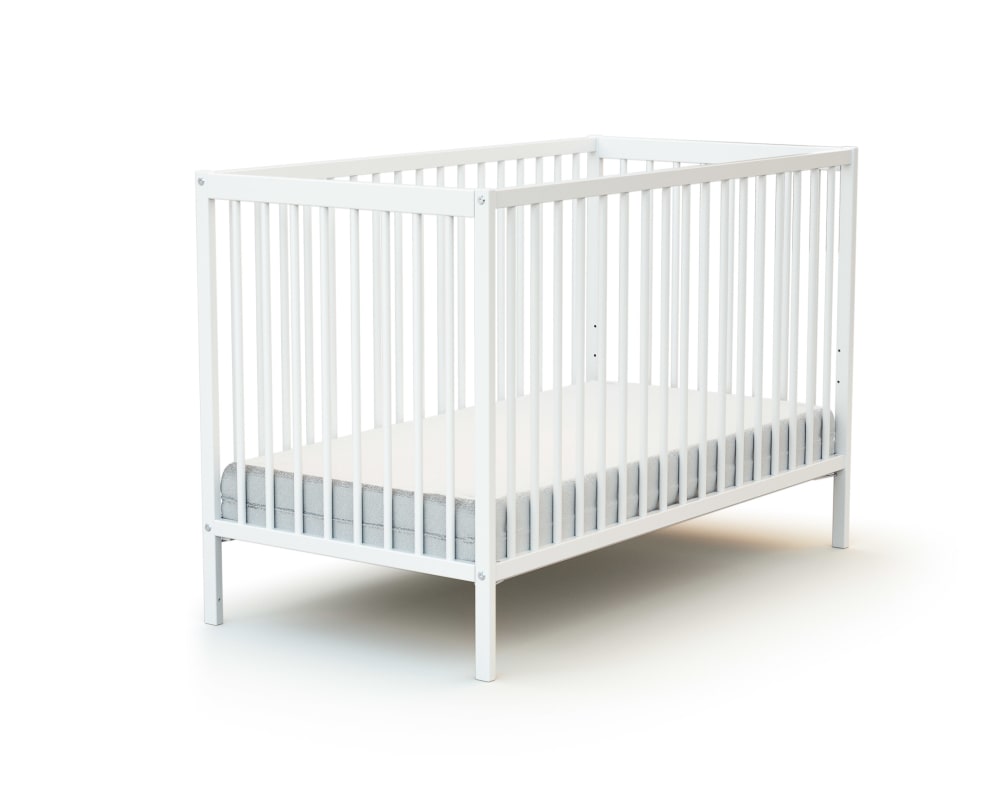 Lit bébé en bois Blanc 60 x 120 cm