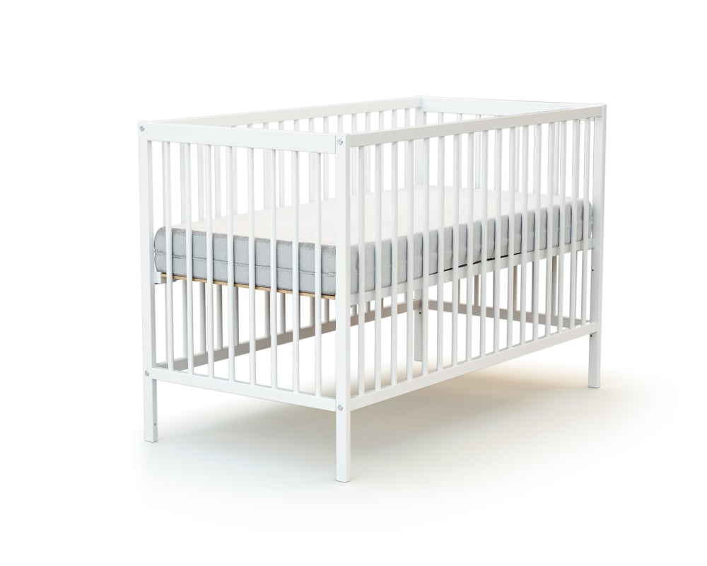 Lit bébé en bois blanc 60 x 120 cm - Maisons du Monde