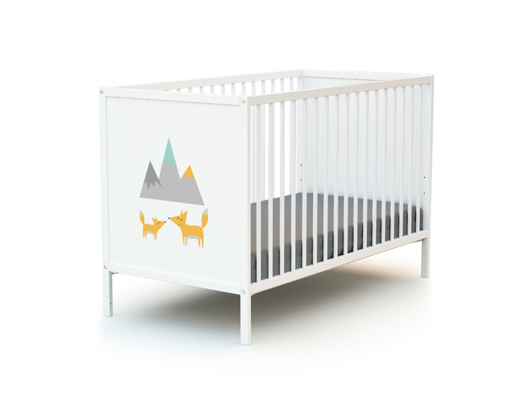 Cuna bebe renard madera blanco 60 x 120 cm