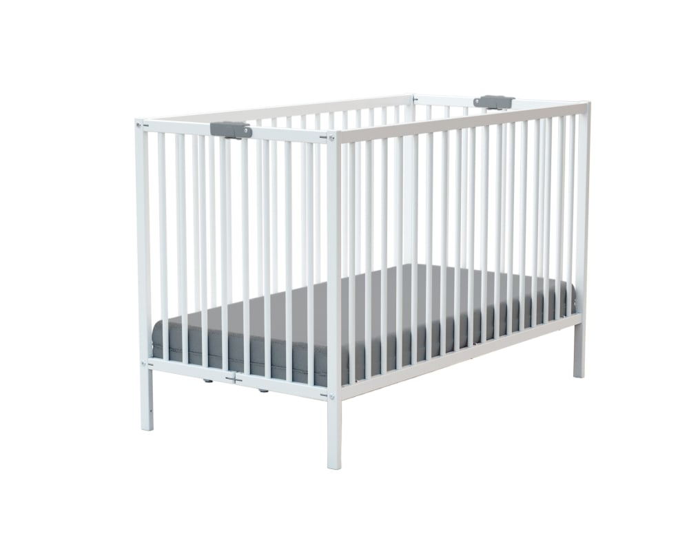 Cuna bebe plegable madera blanco 60 x 120 cm