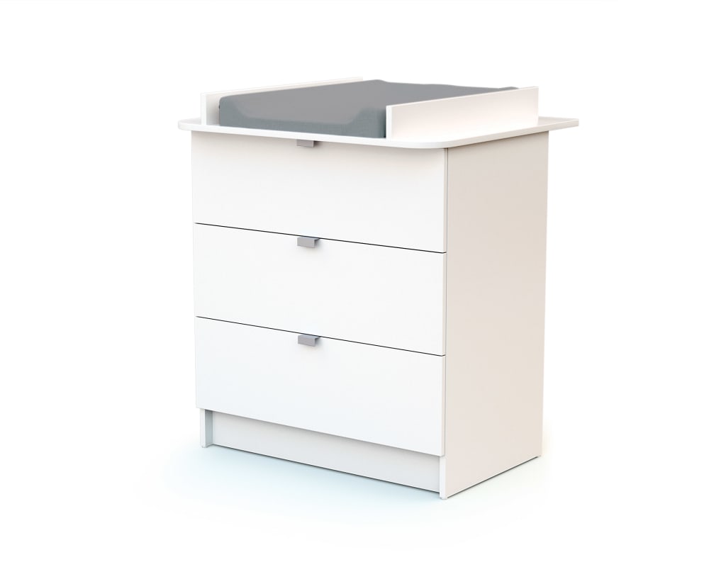 Commode à langer 3 tiroirs en bois Blanc