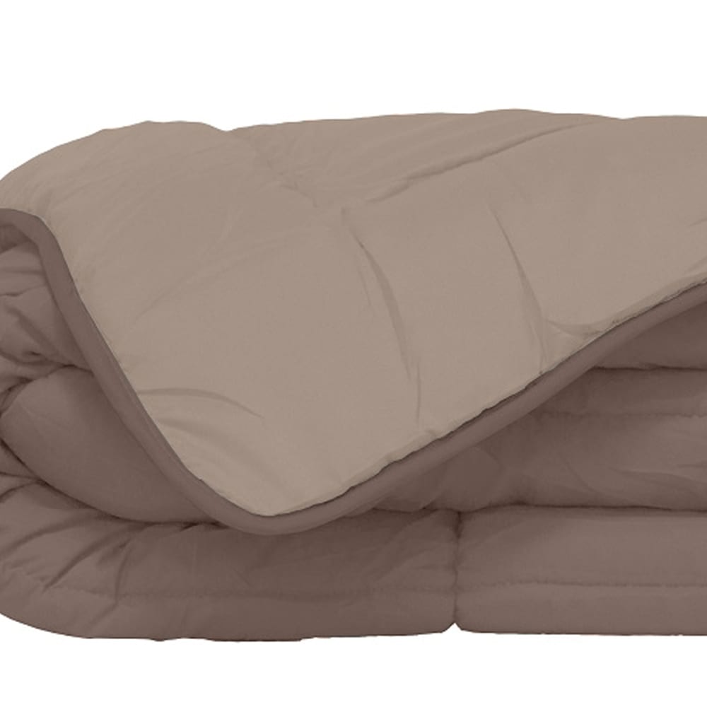 Couette d'été en microfibre bicolore polyester/microfibre taupe - Maisons du Monde