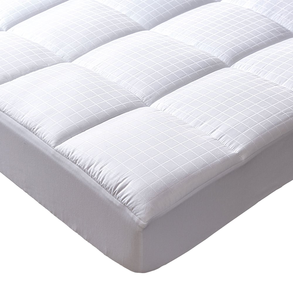 Surmatelas confort en coton blanc 80x200cm