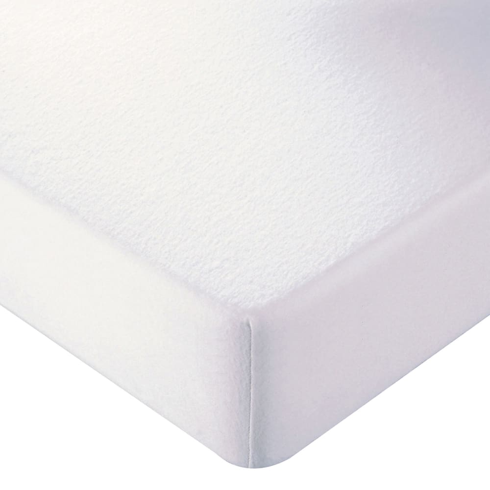Protège matelas grands bonnets en coton blanc 90x190x30cm