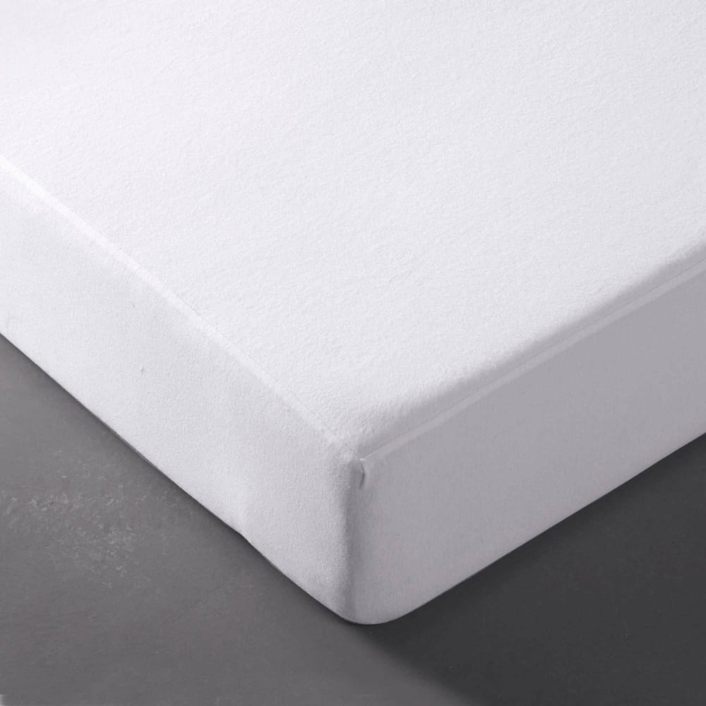 Protège matelas en coton blanc 90x200cm