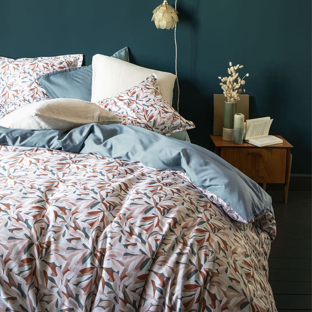 Parure de lit Housse de couette 140x200 + taie rectangle rose