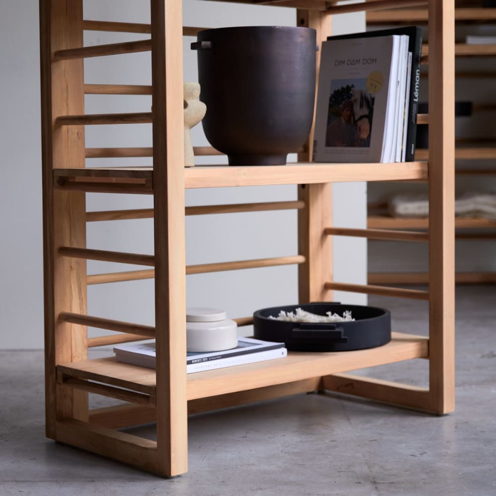 Hohes Bücherregal aus massivem Teak - Maisons Du Monde