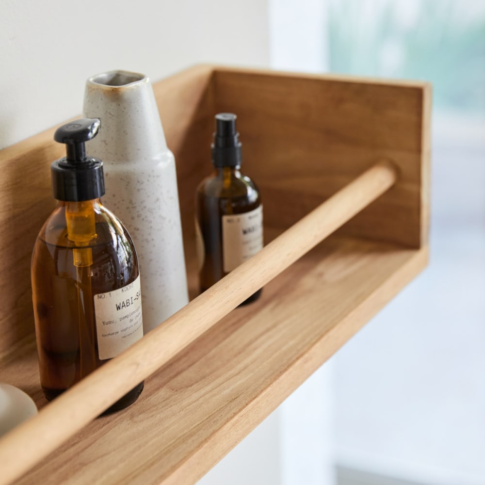 Wandregal für Bad aus massivem Teakholz 100 cm - Maisons Du Monde