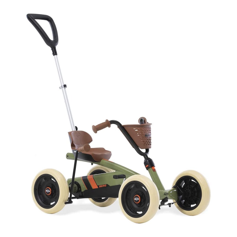 Berg BERG Kart à pédales Buzzy Retro 2-in-1 avec barre de poussée style contemporain Marron Pvc - Poly Chlorure De Vinyle - 83x50x49cm