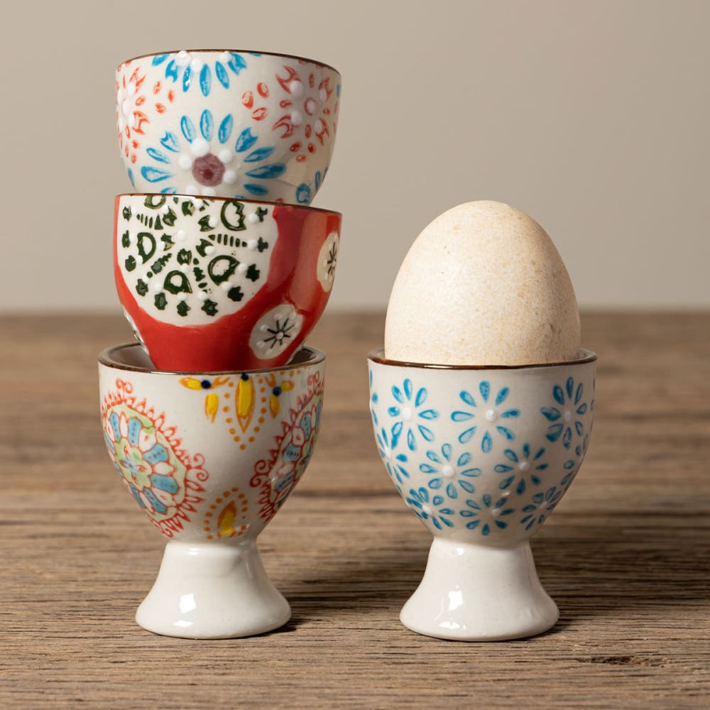 Set de 4 coquetiers en céramique multicolore - Maisons du Monde