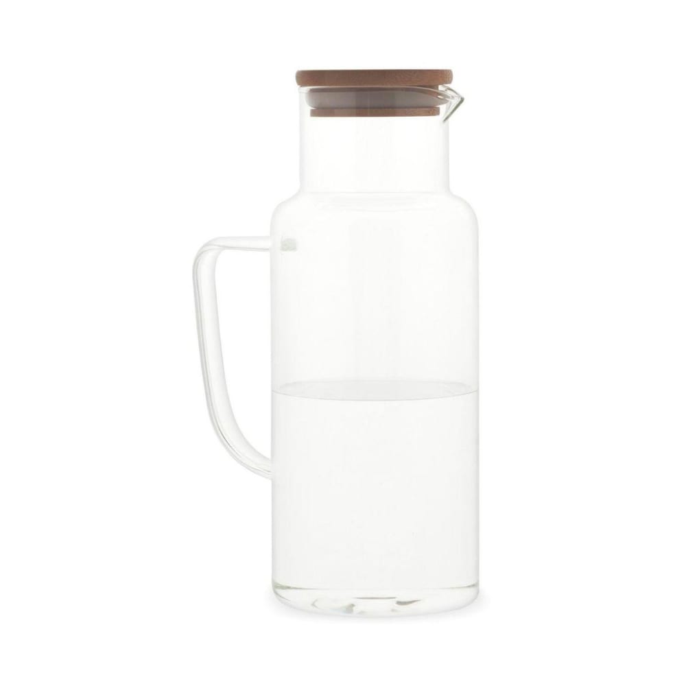 Carafe en verre et bouchon bambou 1L