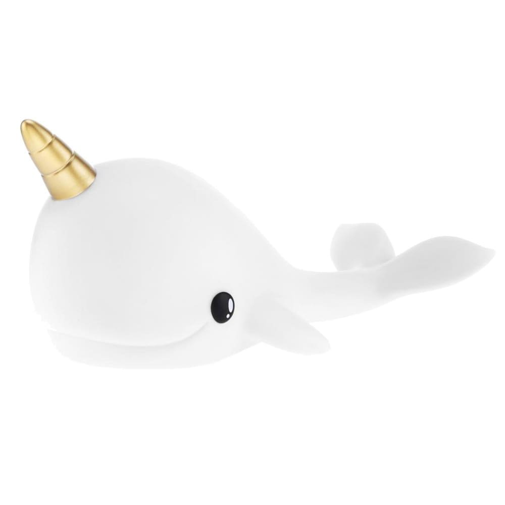 Amadeus Veilleuse en forme de narval Blanc Pvc - Poly Chlorure De Vinyle - 13x13x26cm