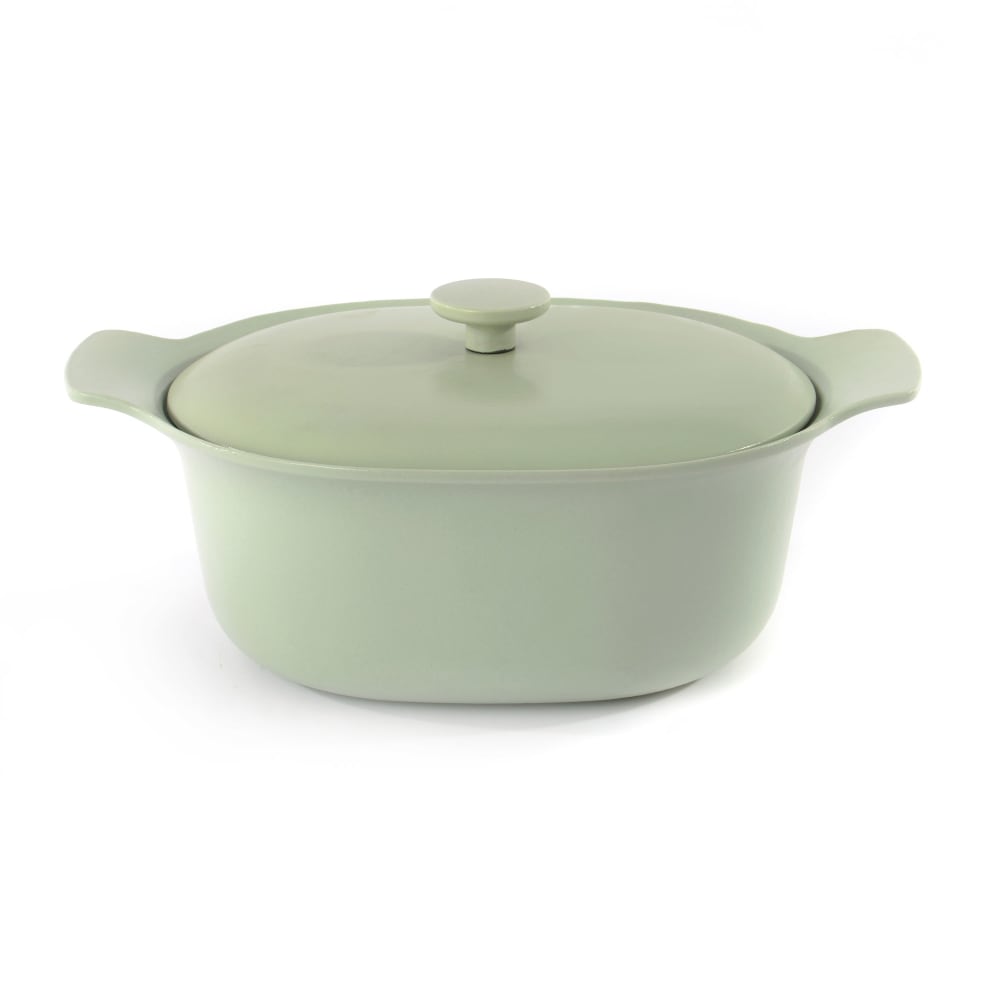 Braisière ovale avec couvercle fonte de fer vert 28x22 cm - Ron Braisière ovale avec couvercle fonte de fer vert 28x22 cm - Ron