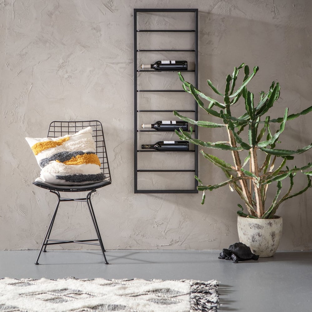 Porte-bouteilles mural en acier h120 - Maisons du Monde