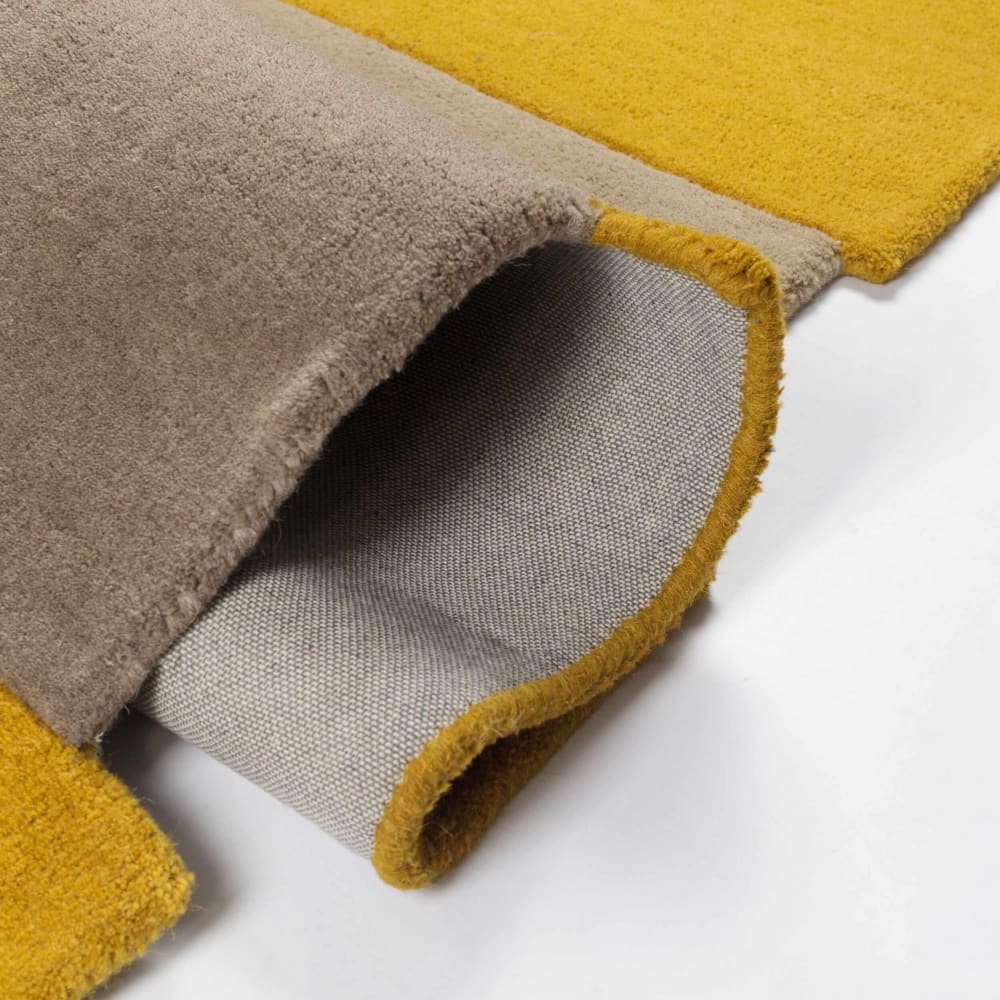 Tapis en laine ocre, gris et jaune 200x290cm — vue 4
