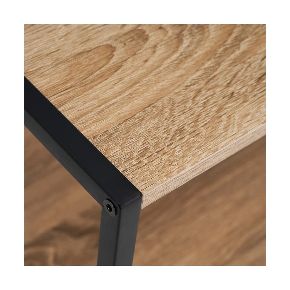 Mesa auxiliar urban negra y natural de 50x50x50 cm - Maisons du Monde