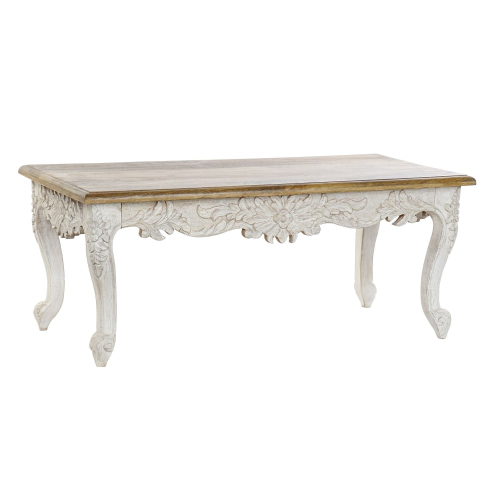 Wadiga Table basse en bois de mangue sculpté Marron Bois - 120x49x61cm