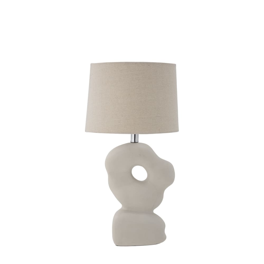 Lampada da tavolo in ceramica bianca - Modello Contemporaneo - Bianco - Gres