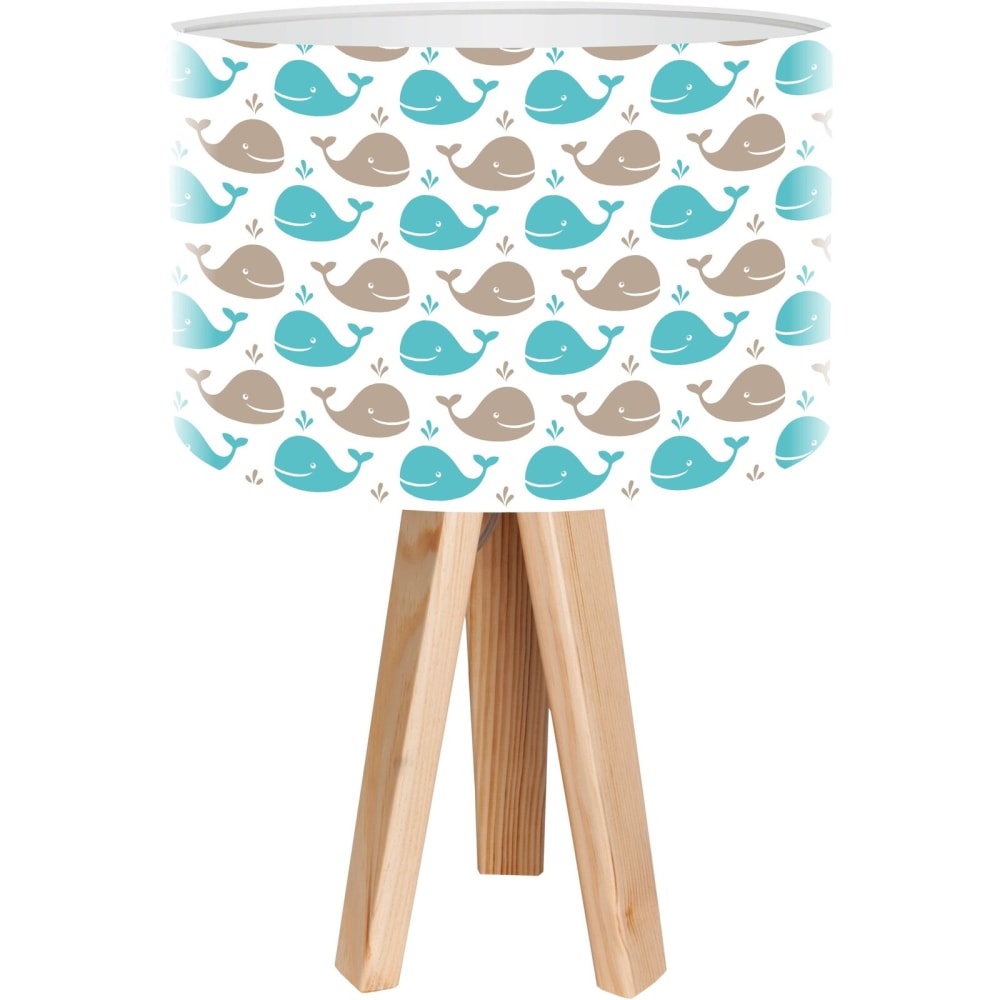 Lampe de chevet enfant Bois Bleu 30x30x45 cm