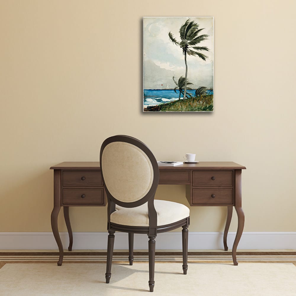 Stampa su tela - Palma, Nassau - Homer Winslow cm. 50x70 -