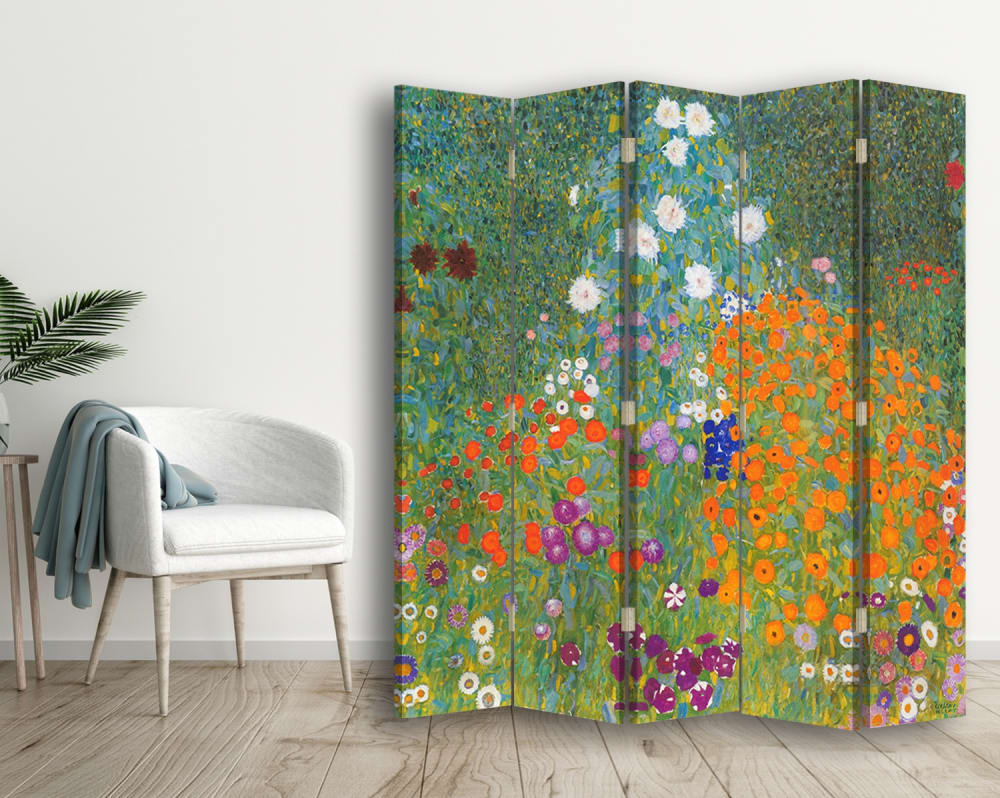 Paravent Jarden de Fleurs - Gustav Klimt cm 180x170 (5 volets) - Maisons du Monde