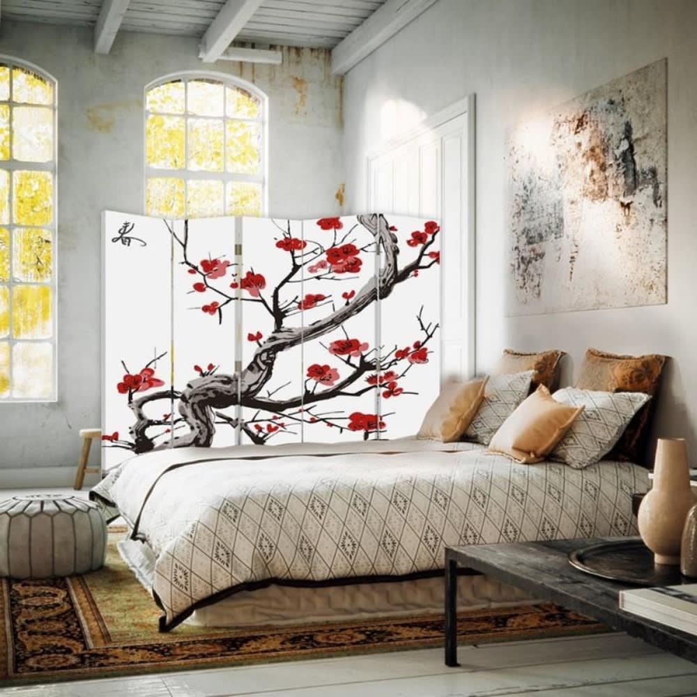 Paravento - Separè Cherry Blossom cm. 180x170 (5 pannelli) -