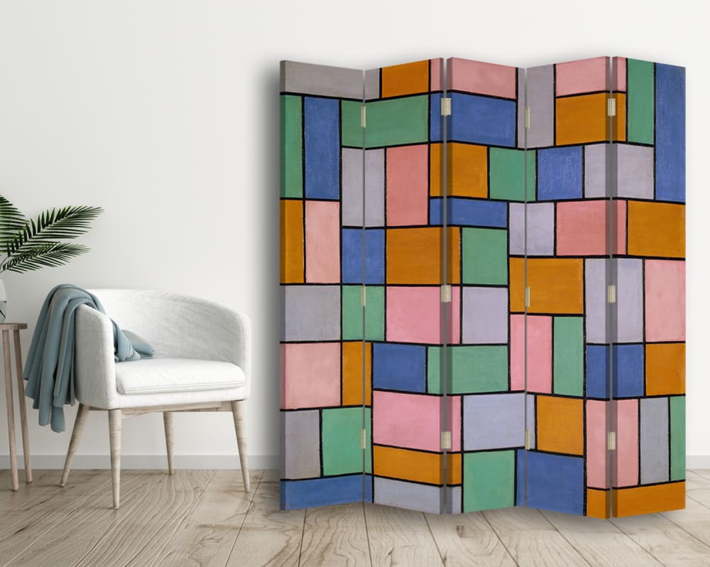 Biombo Composición en Disonancias - cm. 180x170 (5 paneles) - Maisons du Monde