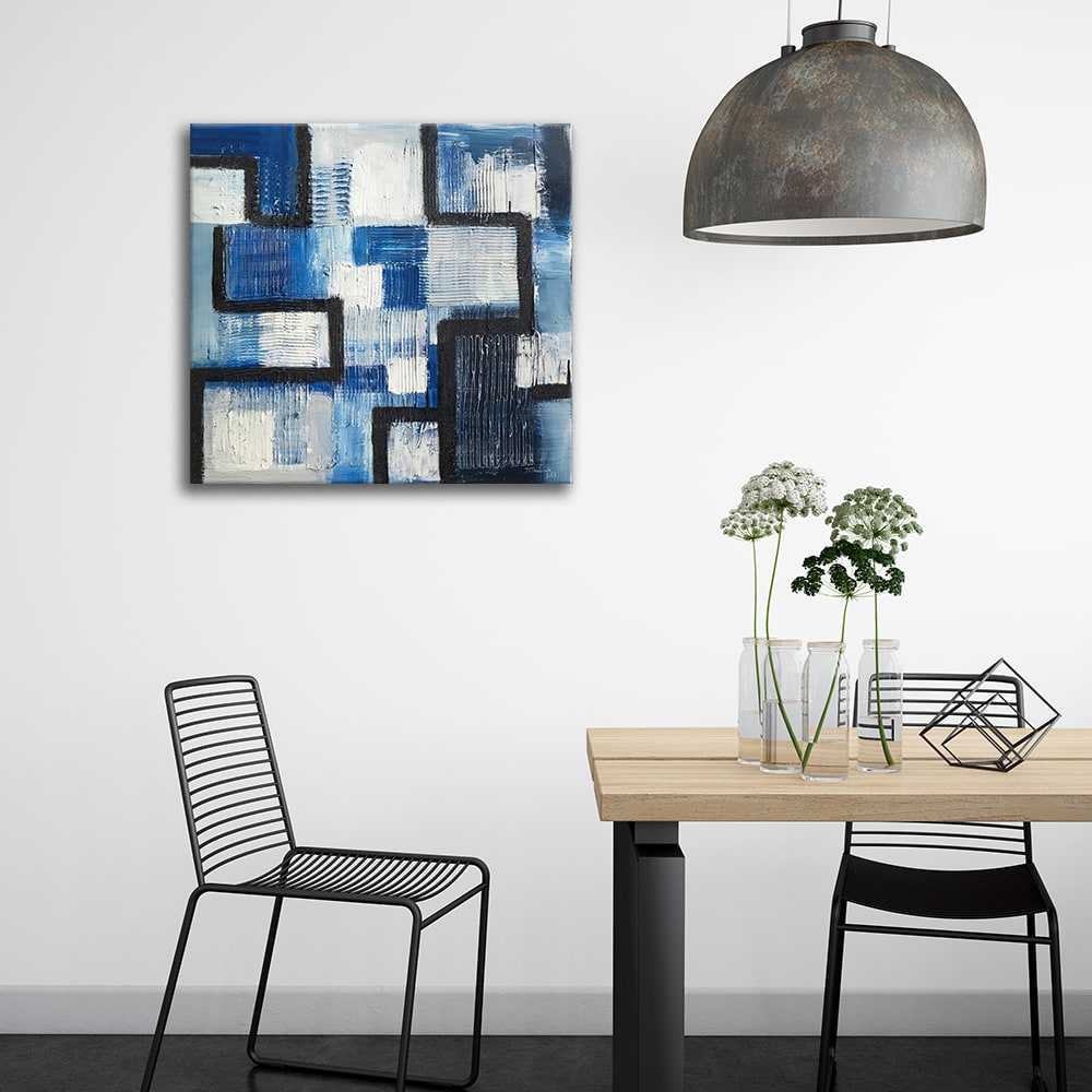 Cuadro - Geometría De Azul cm. 60x60 - Maisons du Monde