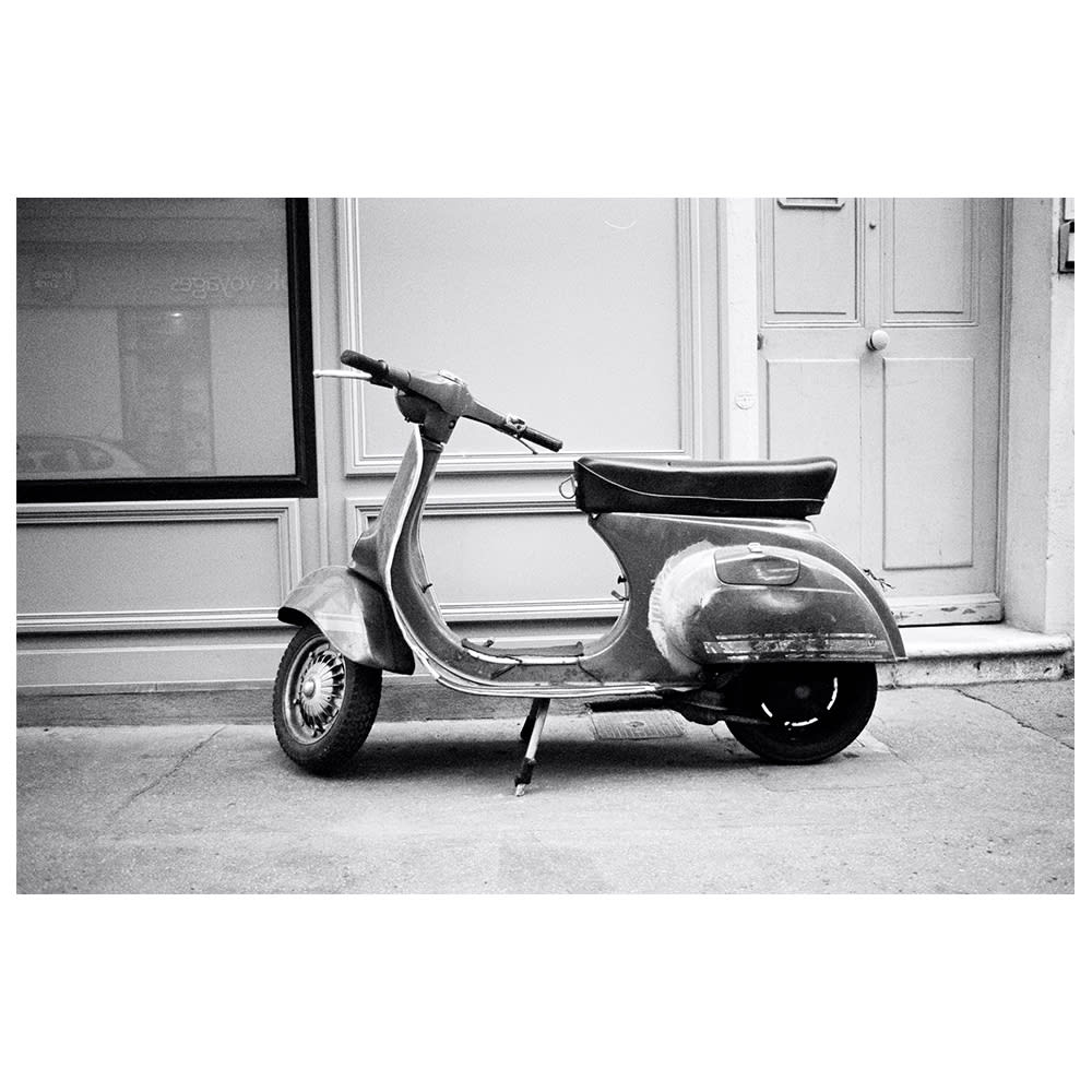 Stampa decorativa - Moto d'epoca cm. 60x90 - Grigio - PES - Poliestere
