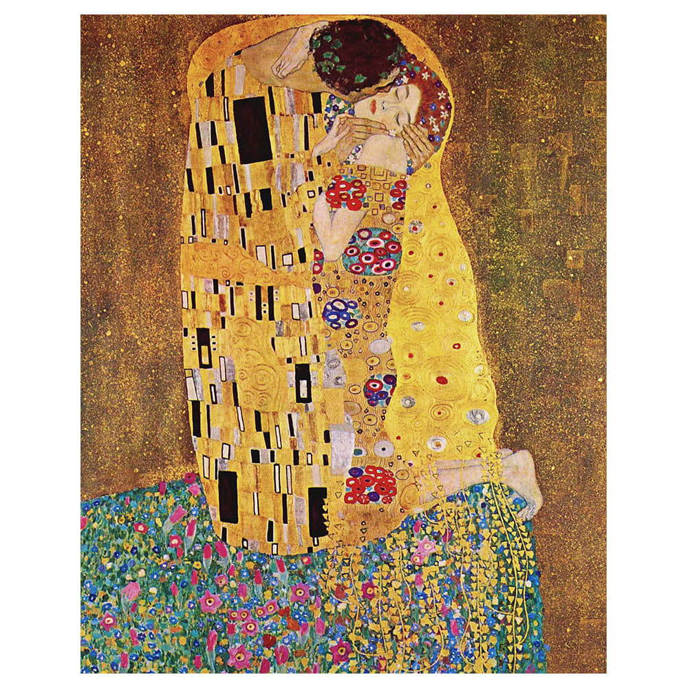 Stampa su tela - Il Bacio - Gustav Klimt cm. 80x100 - Multicolore - PES - Poliestere