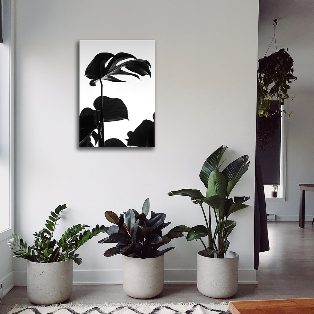 Tableau impression sur toile grandes feuilles 60x90cm - Maisons du Monde