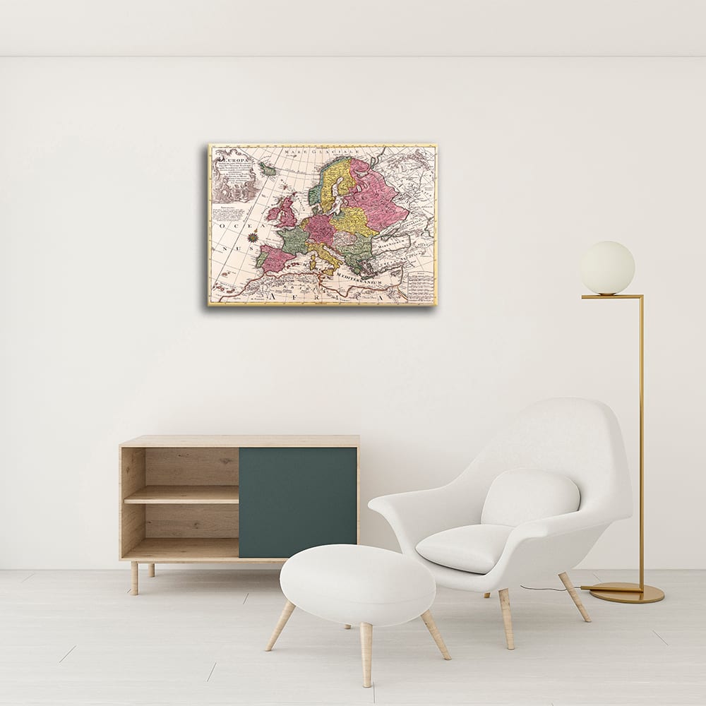Cuadro Lienzo - Mapa Antiguo No. 36 cm. 40x50 - Maisons du Monde