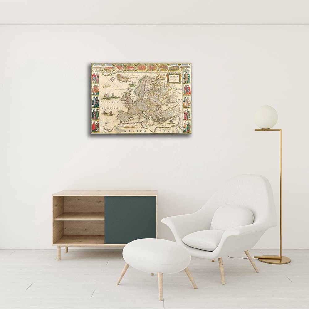 Stampa su tela - Mappa Antica No. 57 cm. 40x50 - Legendarte