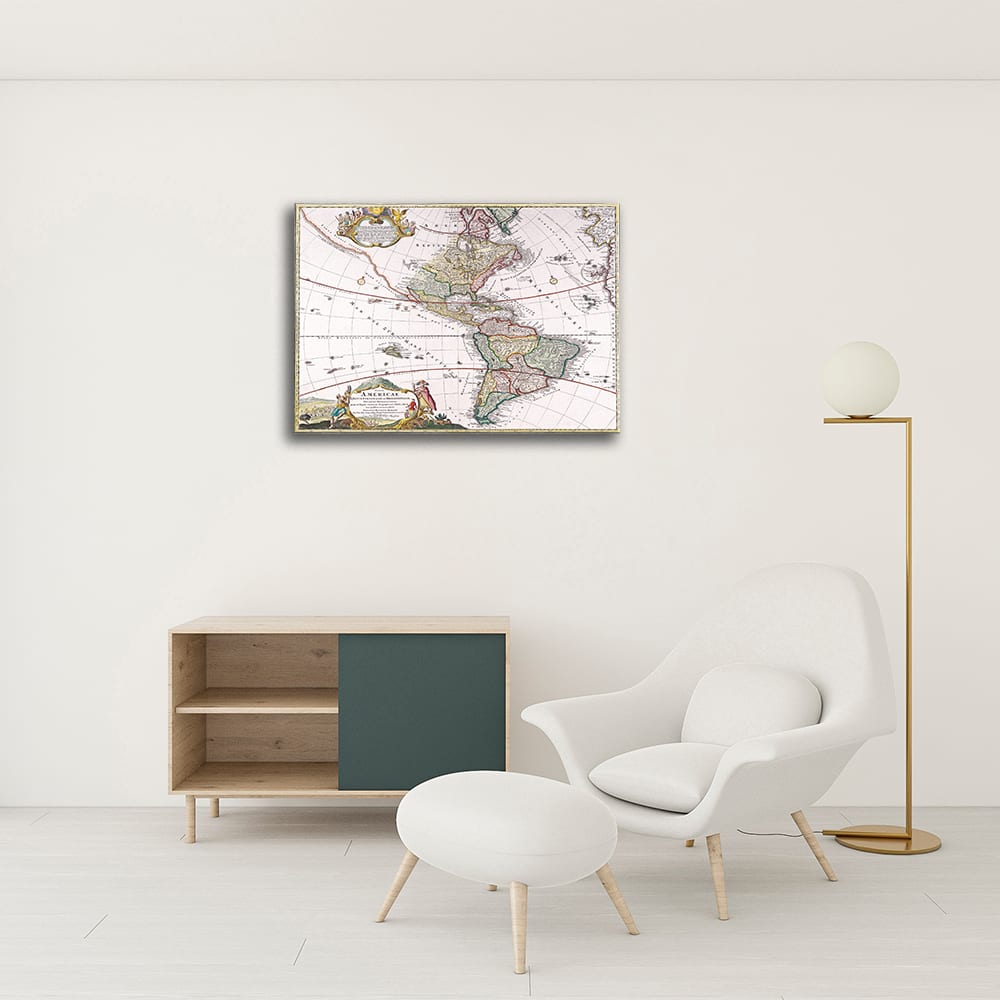 Stampa su tela - Mappa Antica No. 24 cm. 80x100 - Legendarte