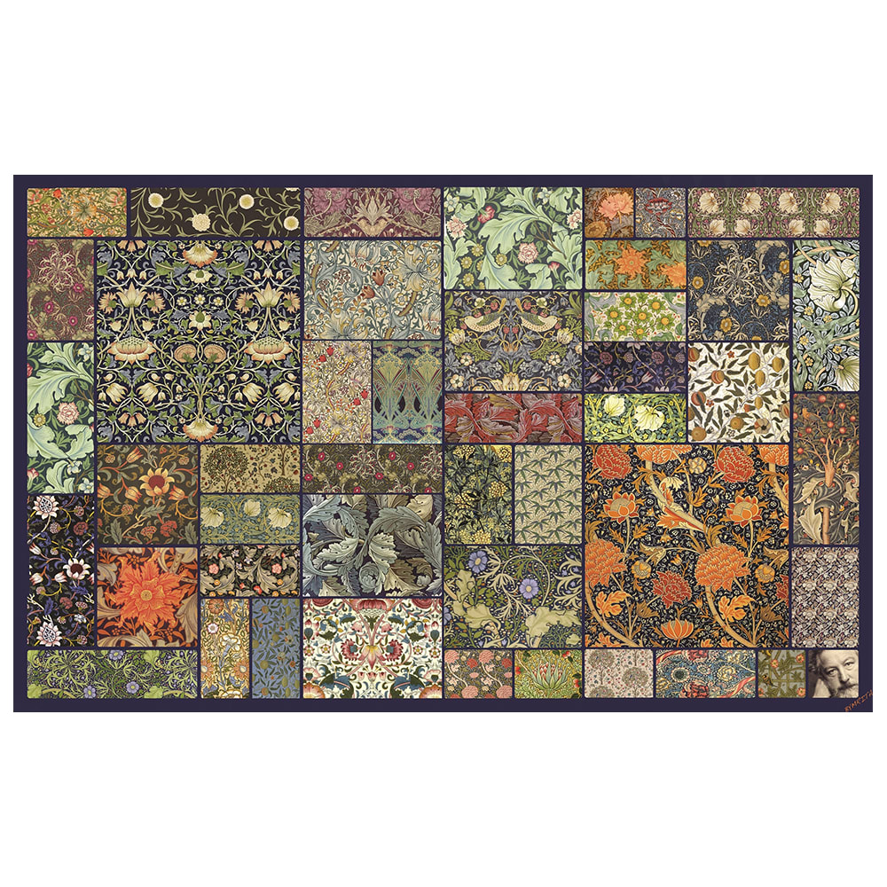 Tableau impression sur toile William Morris 80x120cm