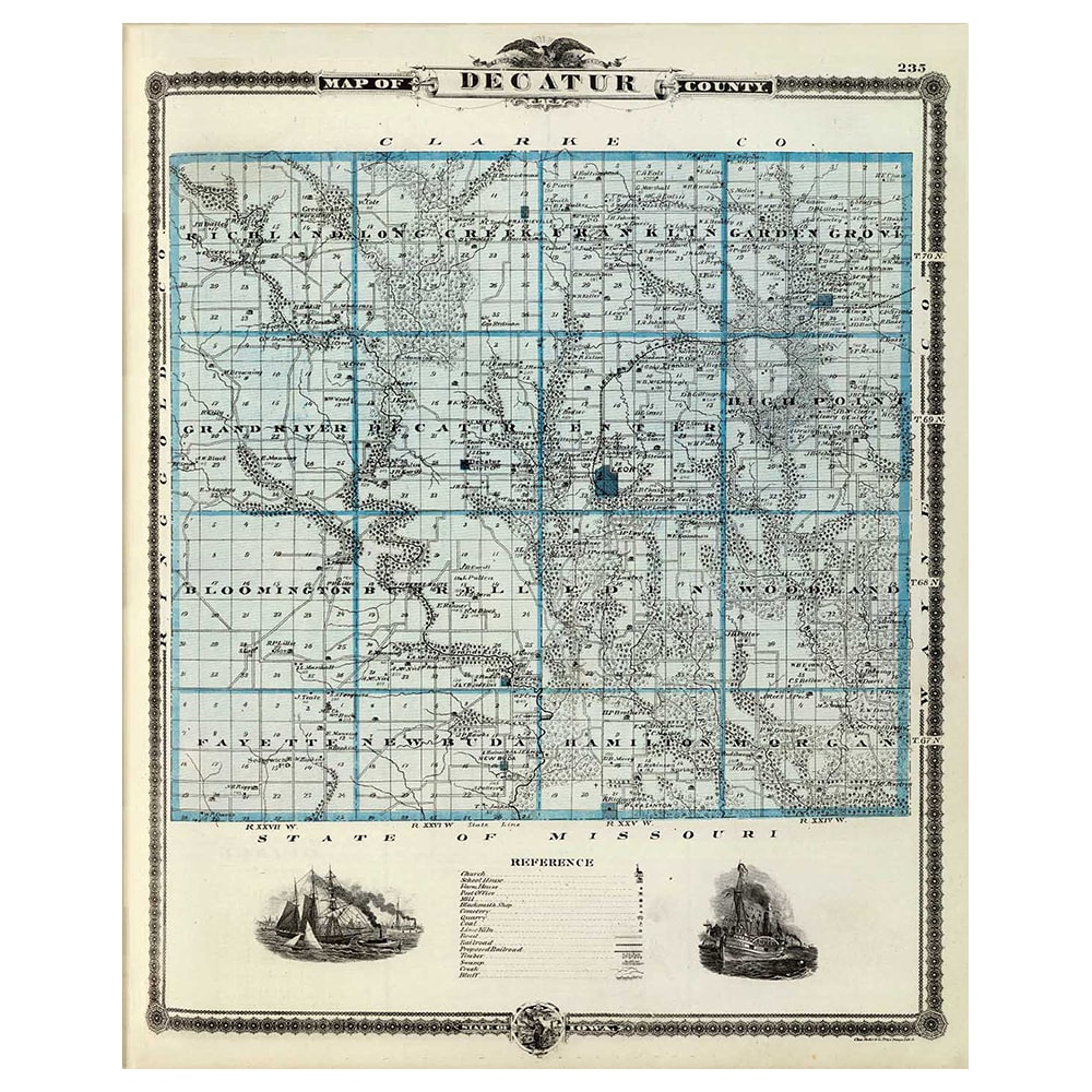 Stampa su tela - Mappa Antica No. 66 cm. 40x50 - Multicolore - PES - Poliestere