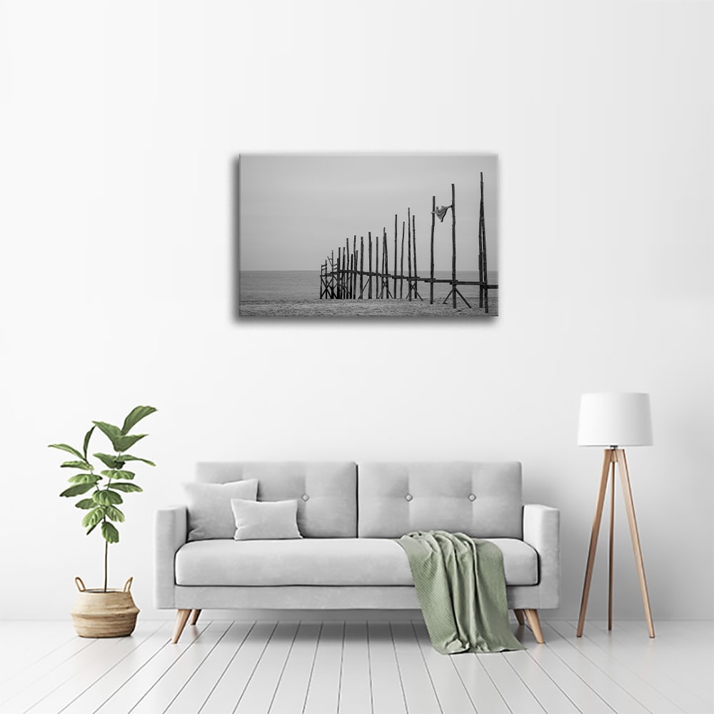 Tableau impression sur toile pôles dans le sable 60x90cm - Maisons du Monde