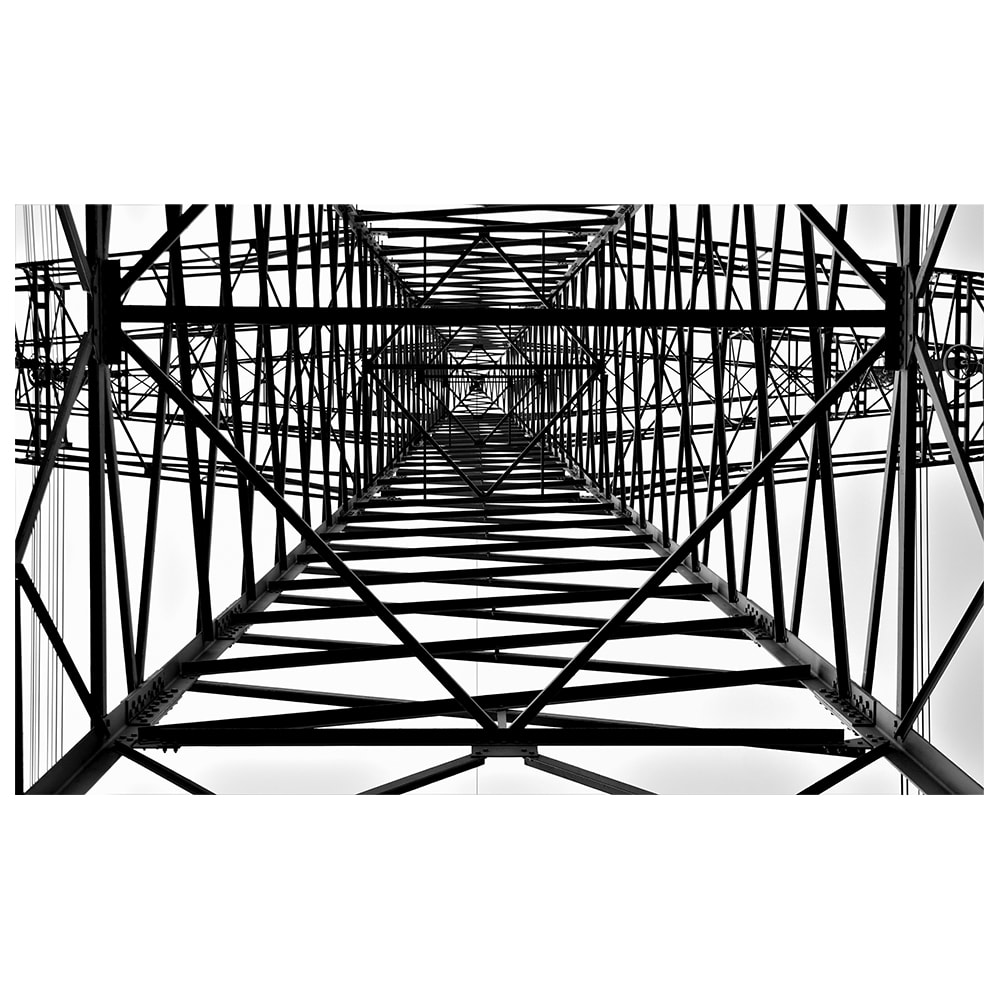 Tableau impression sur toile poteaux d'électriques 50x80cm