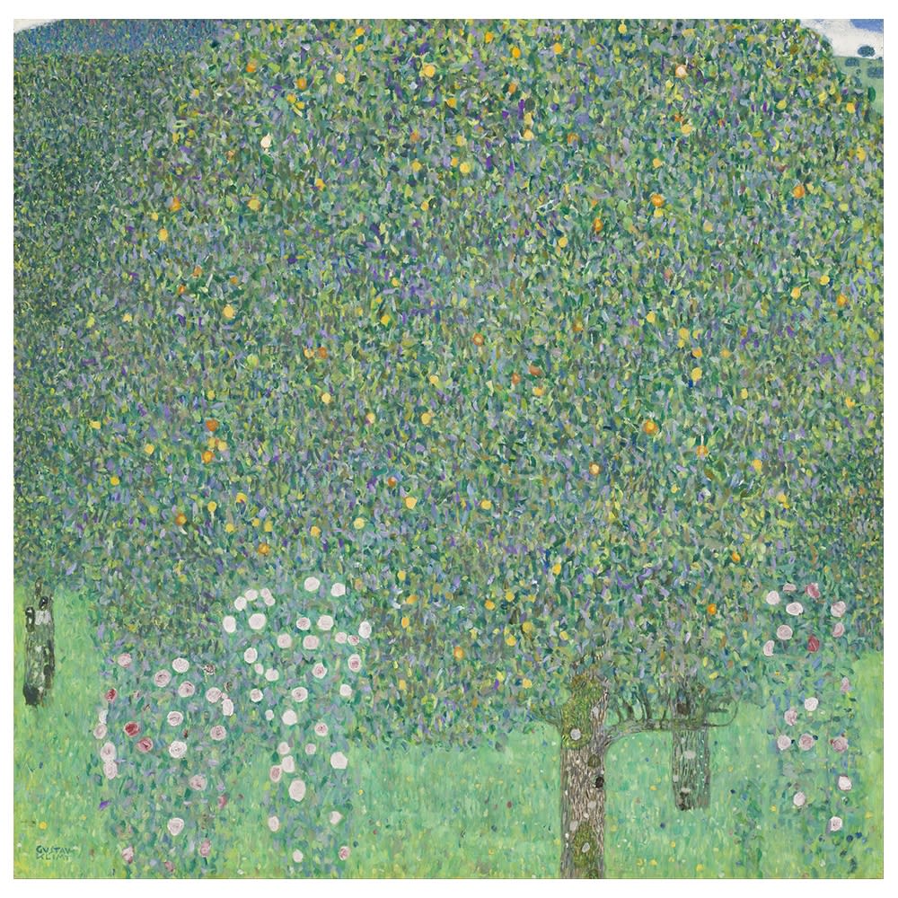 Stampa su tela - Rose Sotto Gli Alberi - Gustav Klimt cm. 60x60 - Multicolore - PES - Poliestere