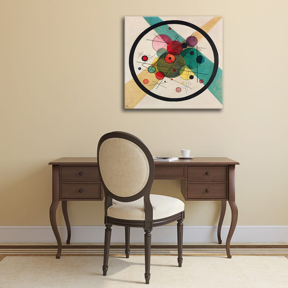 Tableau cercles en un cercle Wassily Kandinsky 50x50cm