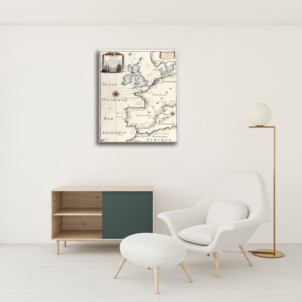 Stampa su tela - Mappa Antica No. 5 cm. 80x100 - Legendarte