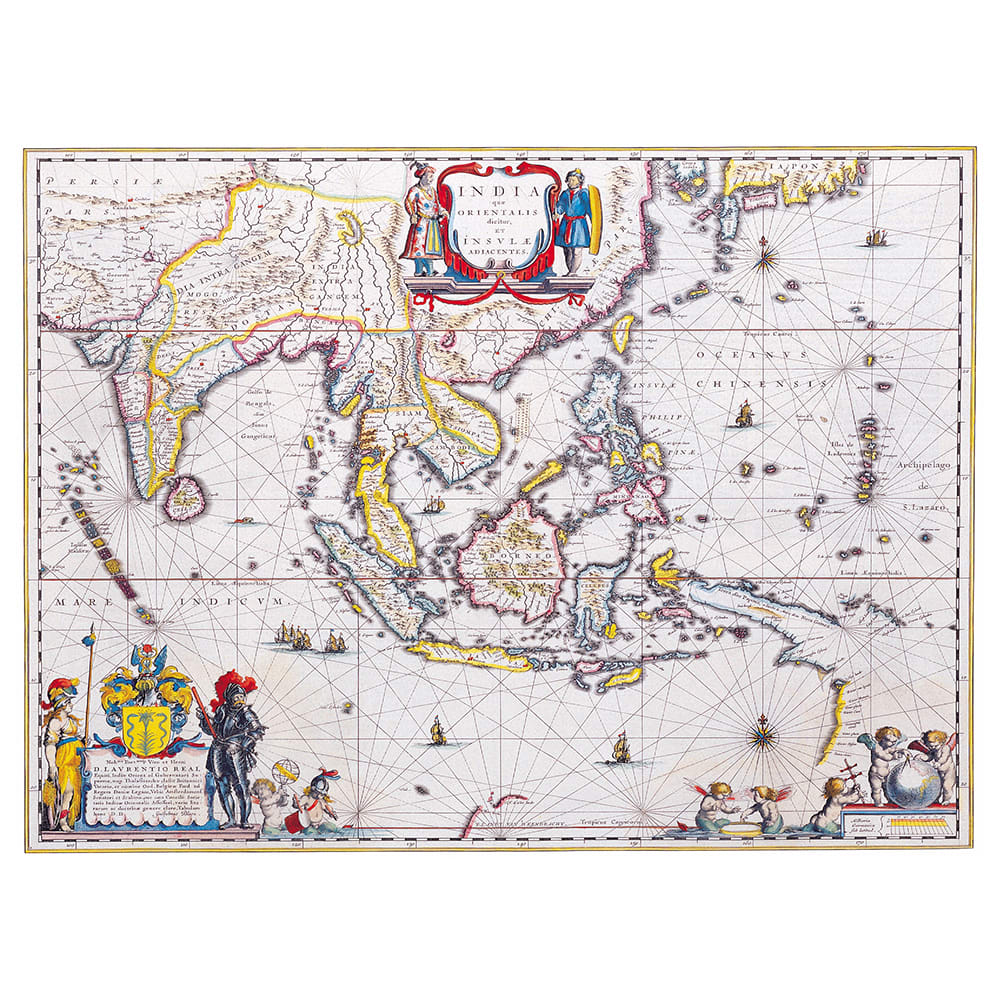 Stampa su tela - Mappa Antica No. 8 cm. 80x100 - Multicolore - PES - Poliestere