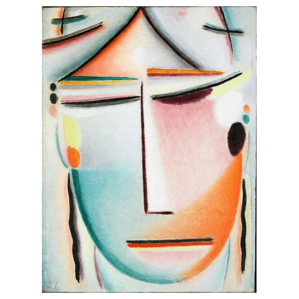 Volto Del Salvatore: Bellezza (Rosso) - Alexej von Jawlensky cm. 50x70 - Multicolore - PES - Poliestere