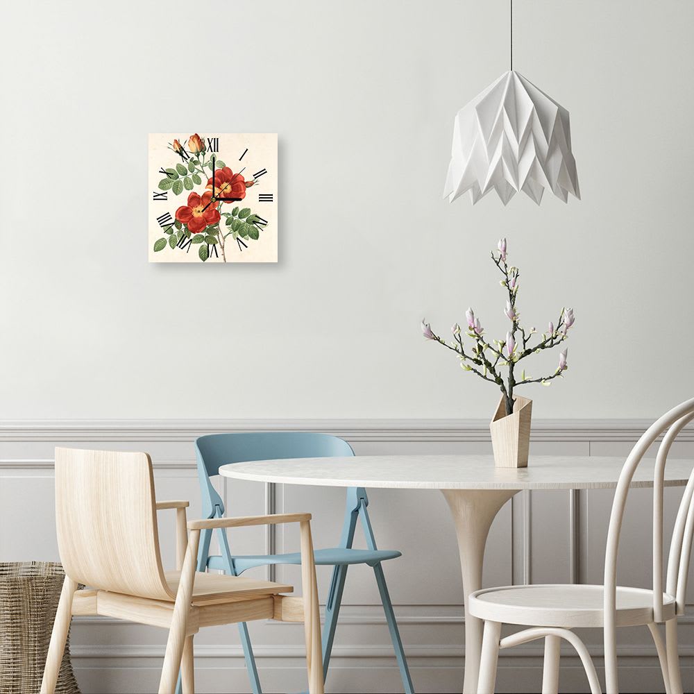 Horloge murale rose balsamine 30x30cm - Maisons du Monde