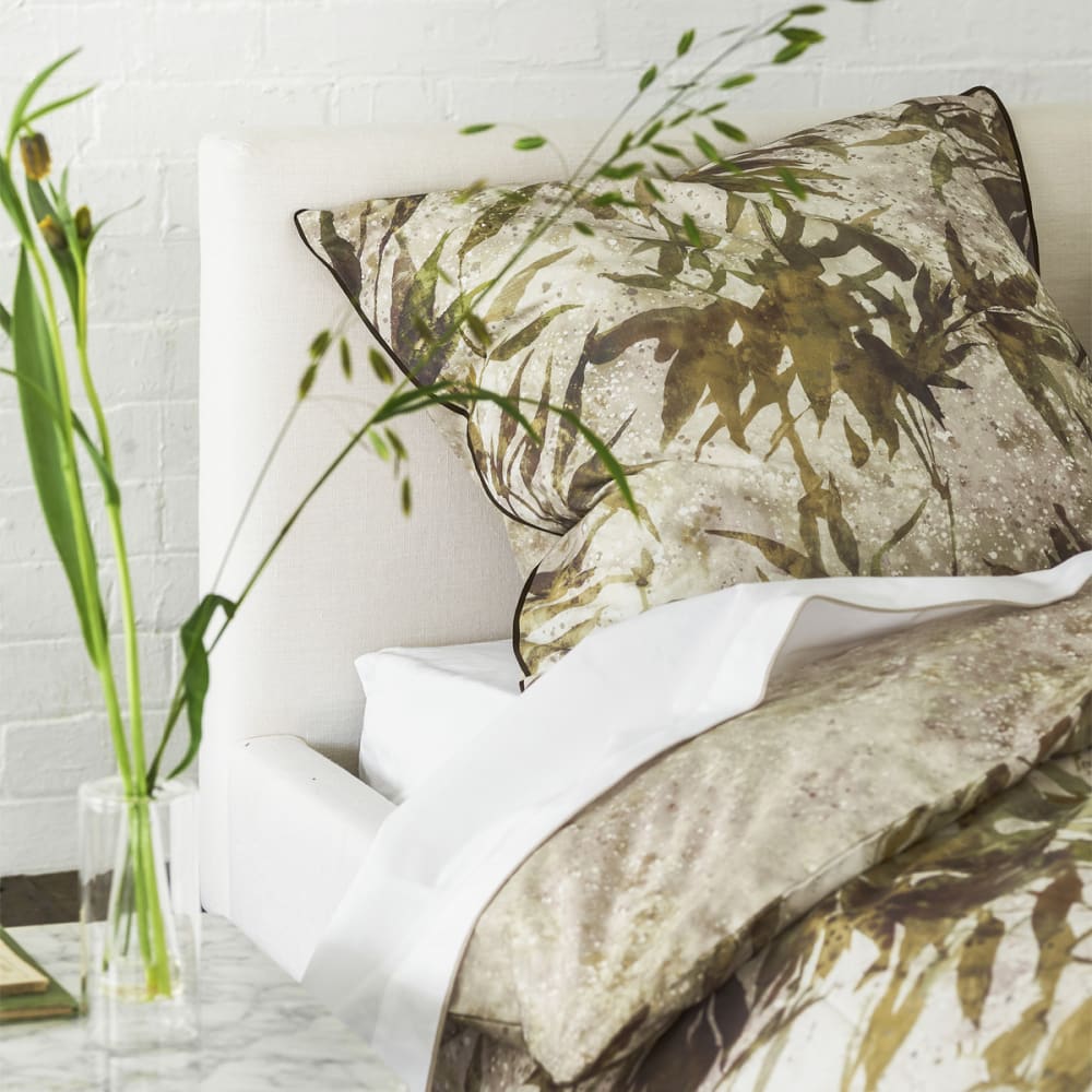 Taie d'oreiller imprimée en percale de coton beige 50x75 — vue 4