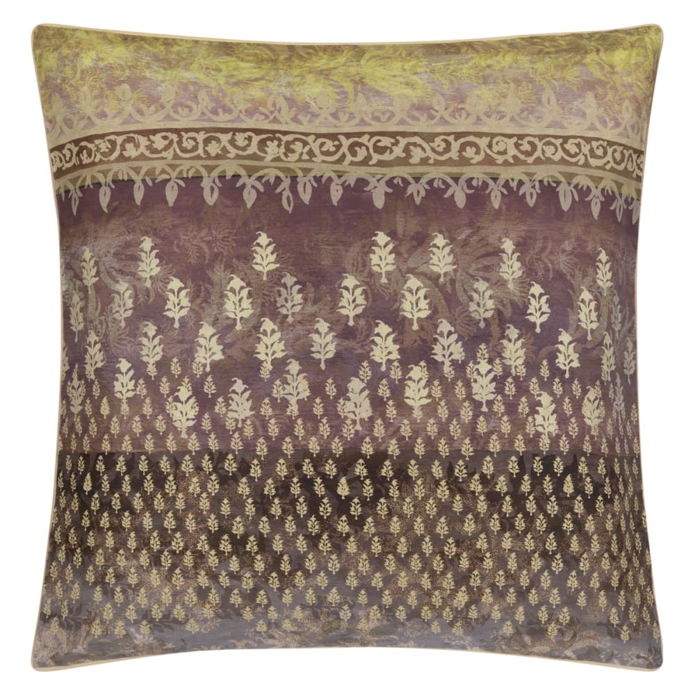 Designers Guild Taie d'oreiller imprimée en satin de coton beige 65x65 style vintage