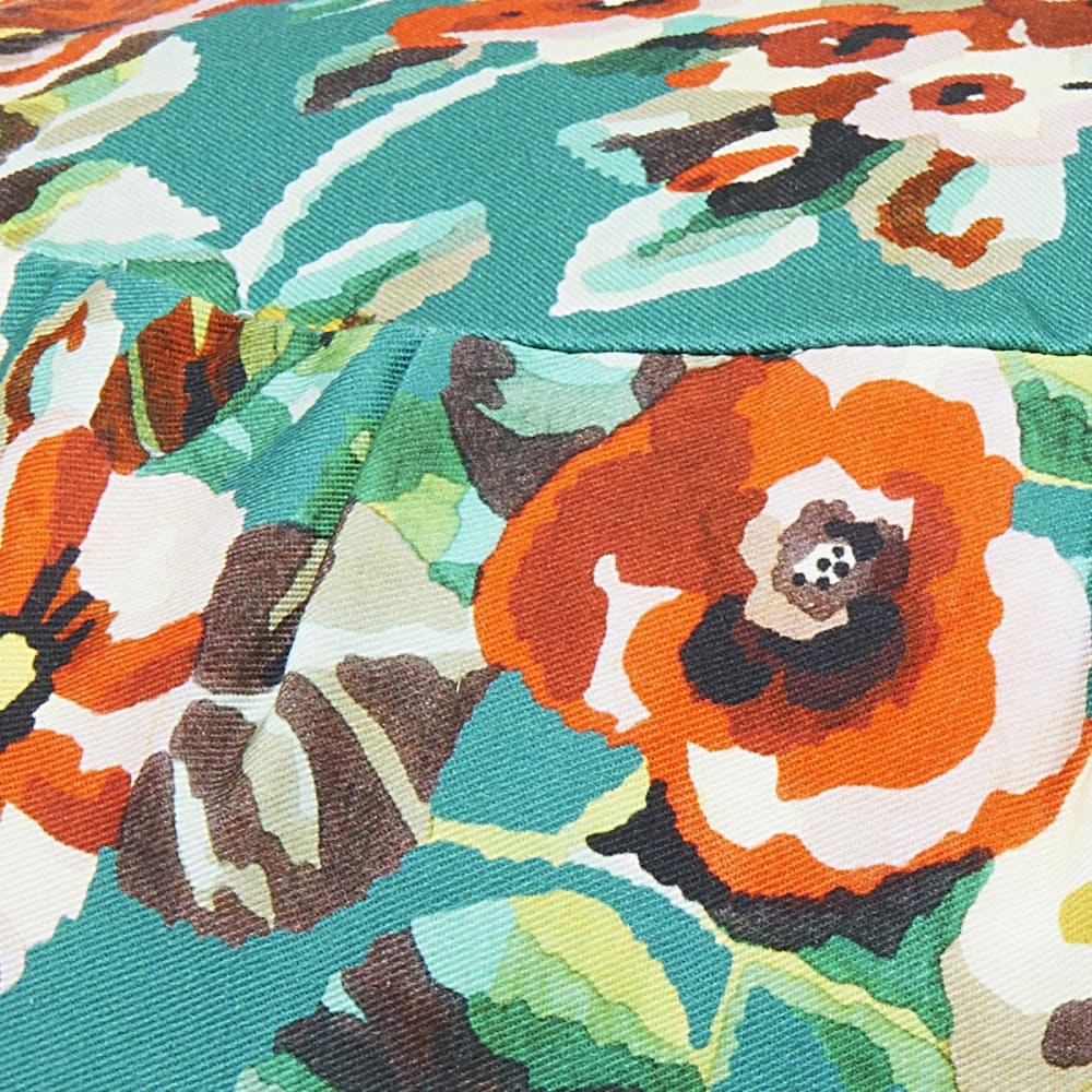 Cojín de meditación con estampado de flores verde - Maisons du Monde