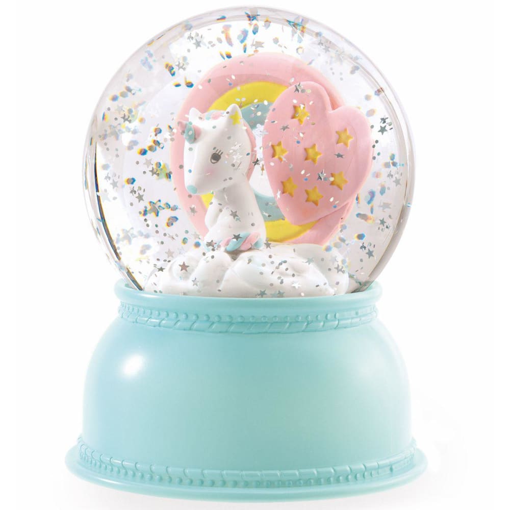 Veilleuse-boule à neige Licorne