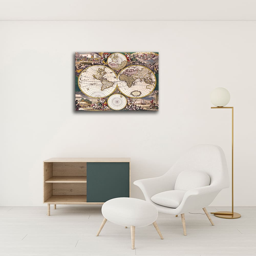 Stampa su tela - Mappa Antica No. 37 cm. 40x50 - Legendarte