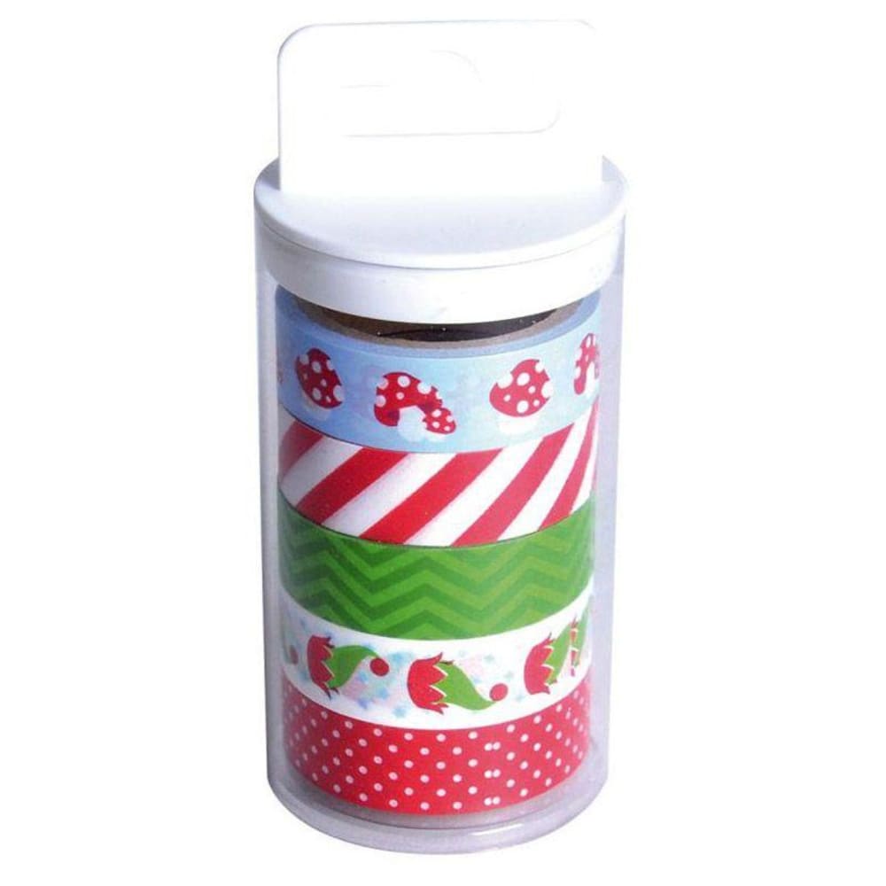 5 masking tapes 5 m navidad y champiñones